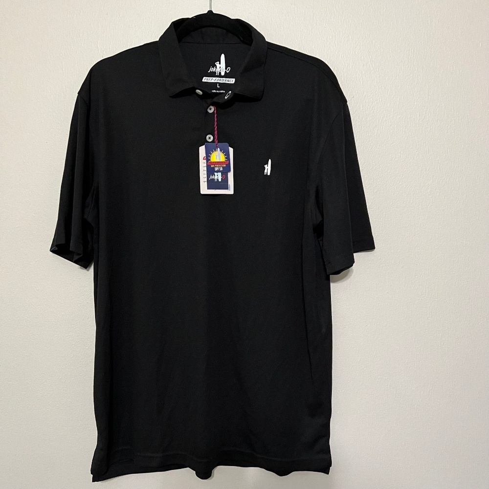 NWT Johnnie-O Prep-Formance Black Fairway Polo